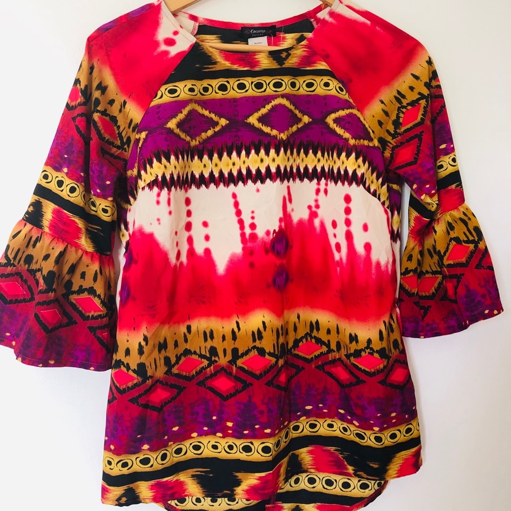 Women’s Cocomo Vibrant Boho Blouse (S)